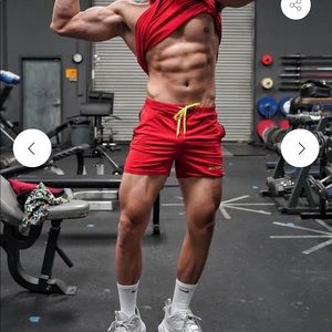 Jed Jorth Crimson Red workout lifter shorts